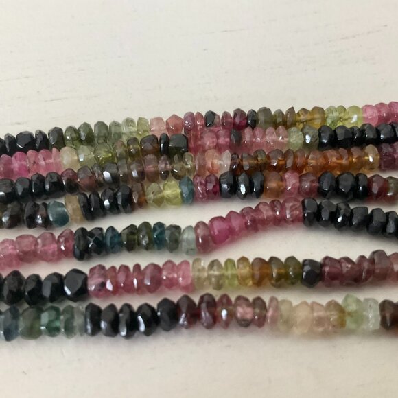 Faceted 7 strand tourmaline bracelet with unique silver clasp - Picture 10 of 10